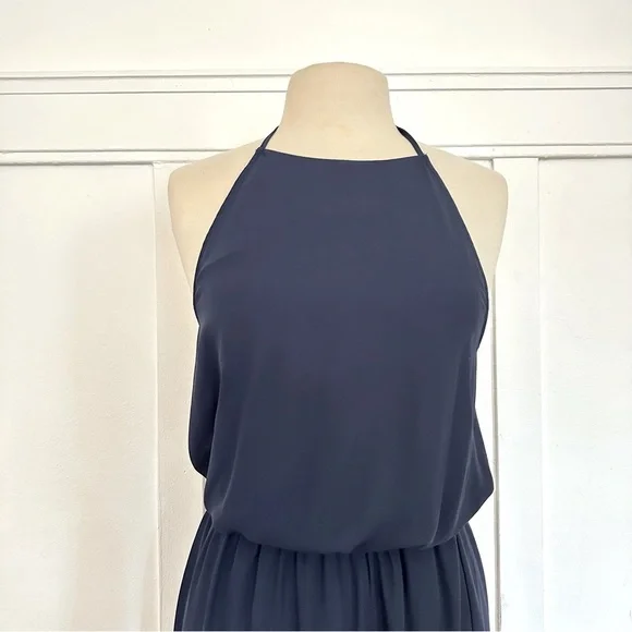 Show me your MuMu Heather Halter Dres in Navy sz M - Picture 4 of 6